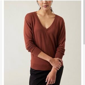 Athleta Sunrise V neck sweater